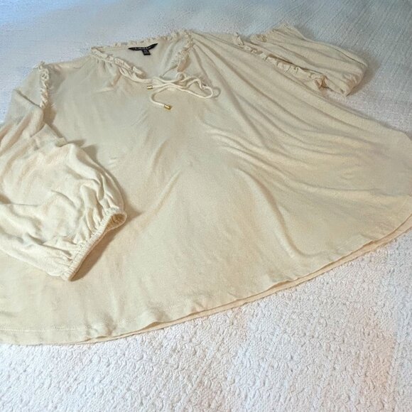 Lauren Ralph Lauren Split Neck Ruffled Sweater plus size 2X - Picture 8 of 8